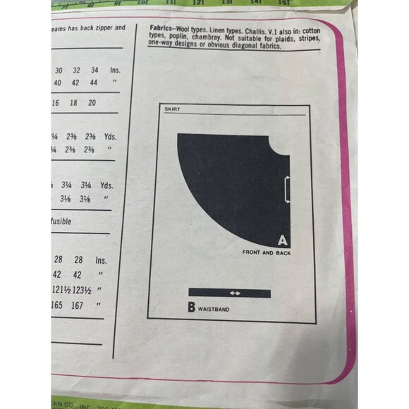 Simplicity 9172 Misses Jiffy Skirt Sewing Pattern Size 16 Two Lengths 1979 CUT - Picture 6 of 7
